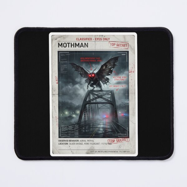 Item preview, Mothman Classified Alert – Paranormal Entity Report designed and sold by PLUSHIWORLDtm.