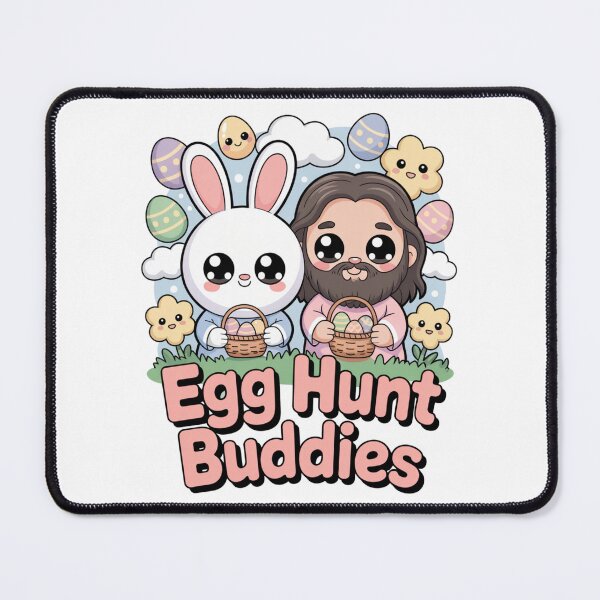 Item preview, Egg Hunt Buddies Cute Easter Bunny and Jesus Kawaii T-Shirt V4 designed and sold by DarylWelsh2024.