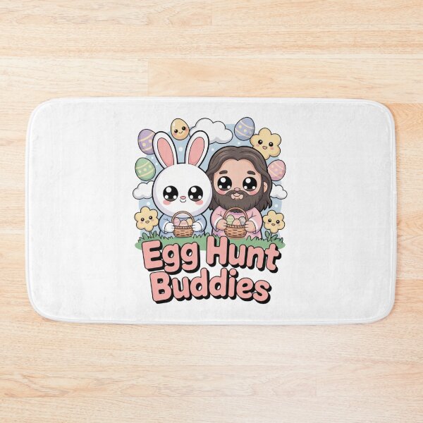 Item preview, Egg Hunt Buddies Cute Easter Bunny and Jesus Kawaii T-Shirt V4 designed and sold by DarylWelsh2024.
