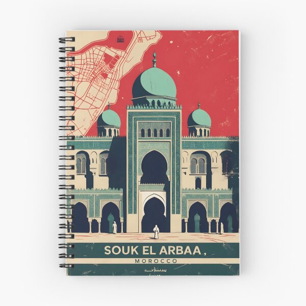 Item preview, Souk El Arbaa Morocco Retro Vintage Travel Design designed and sold by TravelersGems.