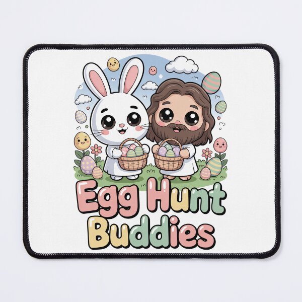 Item preview, Egg Hunt Buddies Cute Easter Bunny and Jesus Kawaii T-Shirt V5 designed and sold by DarylWelsh2024.