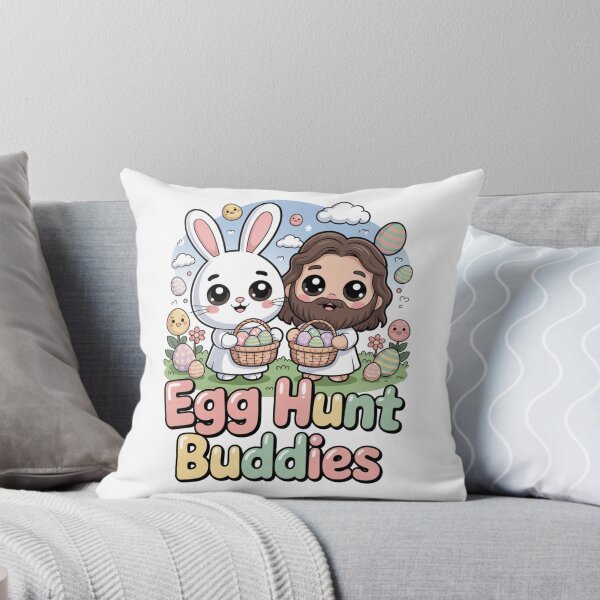 Item preview, Egg Hunt Buddies Cute Easter Bunny and Jesus Kawaii T-Shirt V5 designed and sold by DarylWelsh2024.