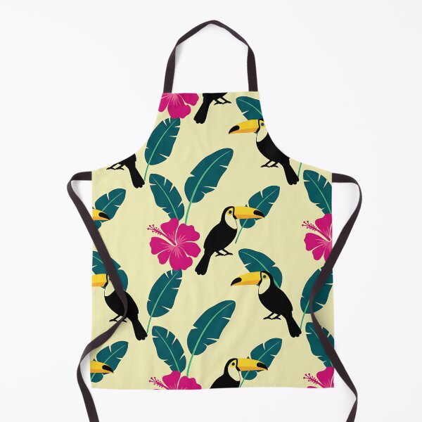 Item preview, Tropical Toucans Hibiscus Leaves Pattern Print designed and sold by Gear Camel.