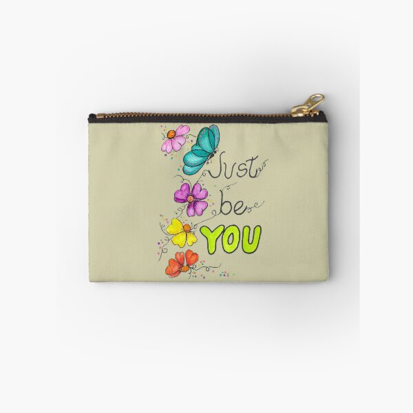 Item preview, Just Be You Whimsical Butterfly and Flowers Inspirational Watercolor designed and sold by DesignsbyHope1.