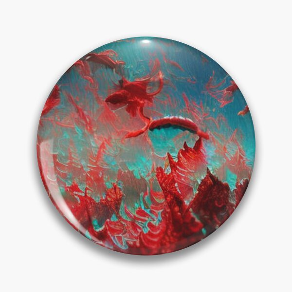 Item preview, Surreal Underwater Coral Dreamscape in Red and Turquoise – Abstract Ocean Art by FotoworldEdel designed and sold by FotoworldEdel.