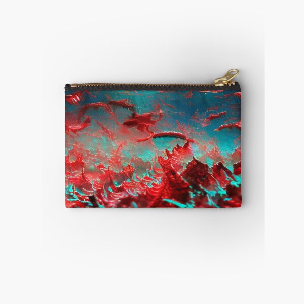 Item preview, Surreal Underwater Coral Dreamscape in Red and Turquoise – Abstract Ocean Art by FotoworldEdel designed and sold by FotoworldEdel.