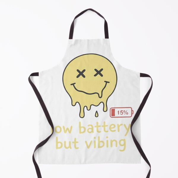 Item preview, Low Battery But Vibing - Melting Smiley Face Quote designed and sold by Arts Paradise.