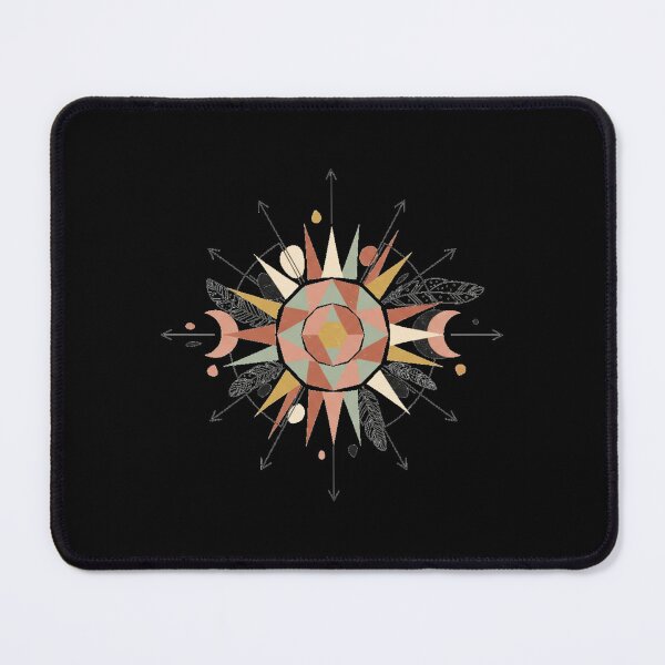 Item preview, Boho Minimalist Low-Poly Geometric Sun Art designed and sold by FiveBlessings.