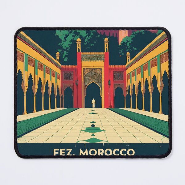 Item preview, Fez Morocco Retro Vintage Travel Design designed and sold by TravelersGems.