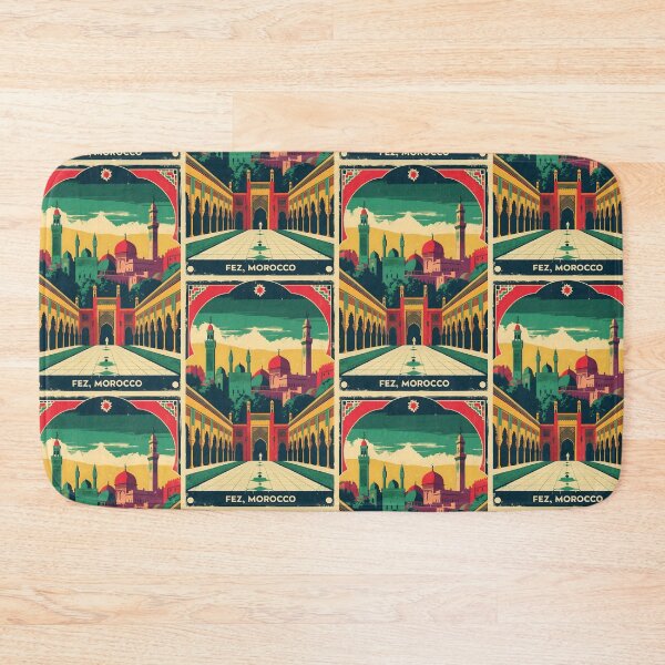 Item preview, Fez Morocco Retro Vintage Travel Design designed and sold by TravelersGems.