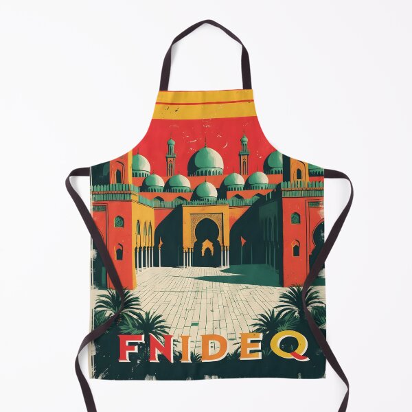 Item preview, Fnideq Morocco Retro Vintage Travel Design designed and sold by TravelersGems.