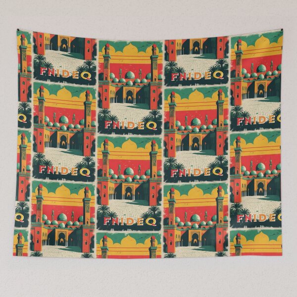 Item preview, Fnideq Morocco Retro Vintage Travel Design designed and sold by TravelersGems.