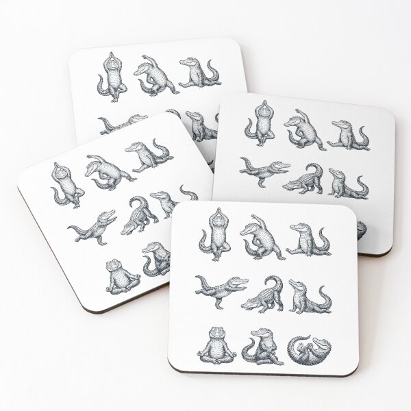 Item preview, Vintage Alligator Yoga Poses Funny Meditation Animal Lover designed and sold by DoodleTortle.
