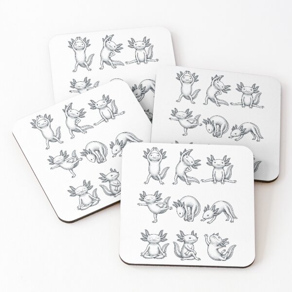 Item preview, Vintage Axolotl Yoga Poses Funny Meditation Animal Lover designed and sold by DoodleTortle.