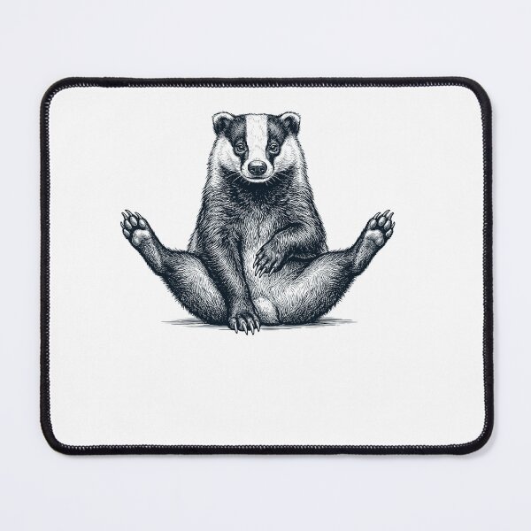Item preview, Funny Badger Yoga Pose Animal Lover Meme designed and sold by DoodleTortle.