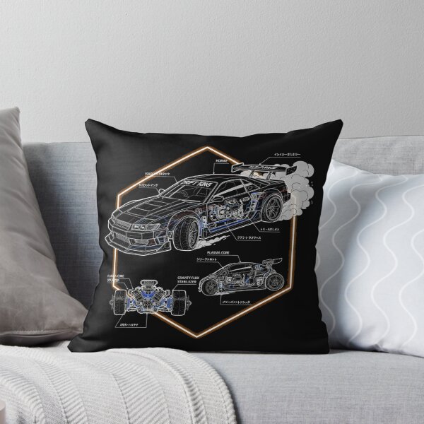 Artikelvorschau, Mecha-Anime-Driftwagen-Linienzeichnung Schematische Kunst entworfen und verkauft von FiveBlessings.