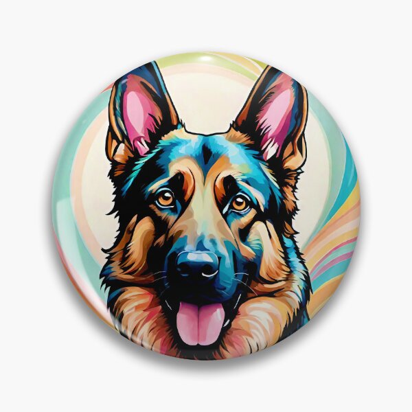 Artikelvorschau, Schäferhund Pop-Art Hundeporträt entworfen und verkauft von Steffani Lehmann.