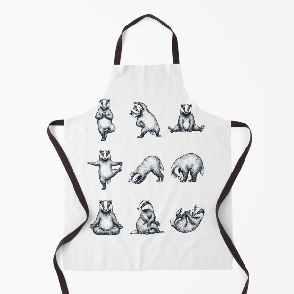 Item preview, Vintage Badger Yoga Poses Funny Meditation Animal Lover designed and sold by DoodleTortle.