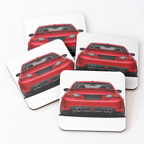 Item preview, Red Sports Coupe Rear View – Clean Performance Car Design designed and sold by GT Garage.