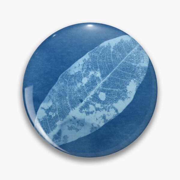 Item preview, Leaf IV, Cyanotype, blue sunprint art, experimental photography designed and sold by SWSandraWechner.
