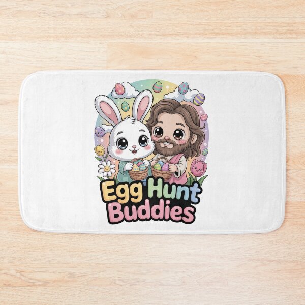 Item preview, Egg Hunt Buddies Cute Easter Bunny and Jesus Kawaii T-Shirt V6 designed and sold by DarylWelsh2024.