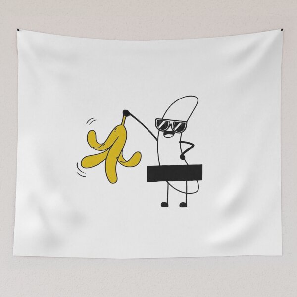 Item preview, Funny Banana Peel Cartoon | Minimalist Humor Character Design designed and sold by MOTAS FASHION .