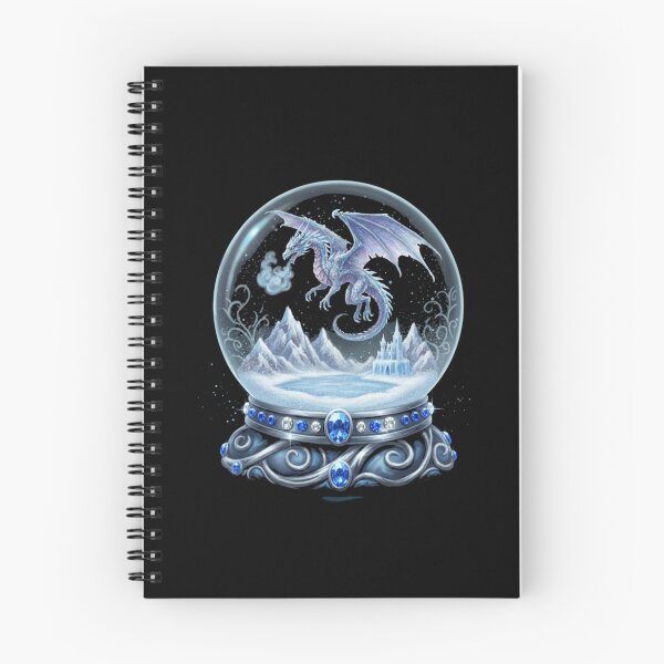 Item preview, Fantasy Dragon Snowglobe Whimsical Vector Art designed and sold by FiveBlessings.