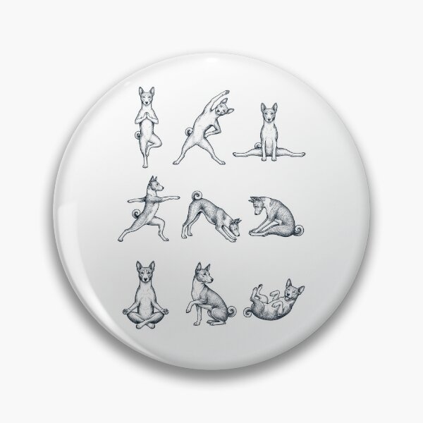 Item preview, Vintage Basenji Yoga Poses Funny Meditation Dog Mom Lover designed and sold by DoodleTortle.