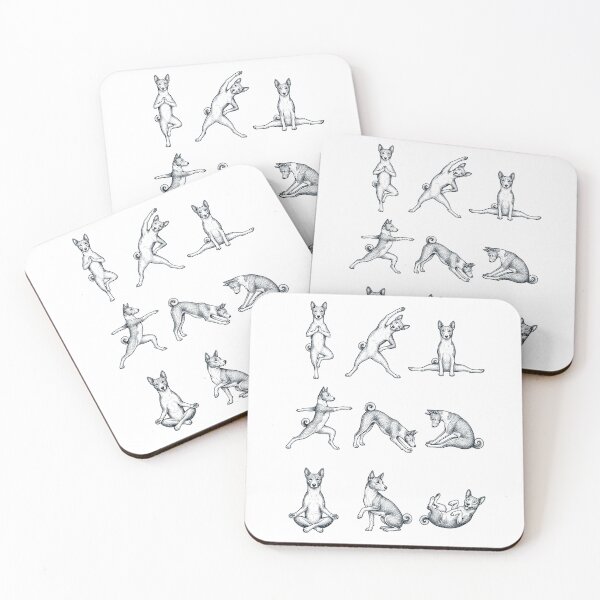 Item preview, Vintage Basenji Yoga Poses Funny Meditation Dog Mom Lover designed and sold by DoodleTortle.