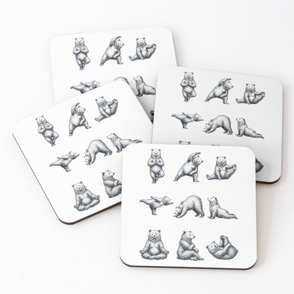 Item preview, Vintage Bear Yoga Poses Funny Meditation Animal Lover designed and sold by DoodleTortle.
