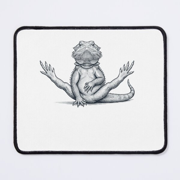Item preview, Funny Bearded Dragon Yoga Pose Animal Lover Meme designed and sold by DoodleTortle.