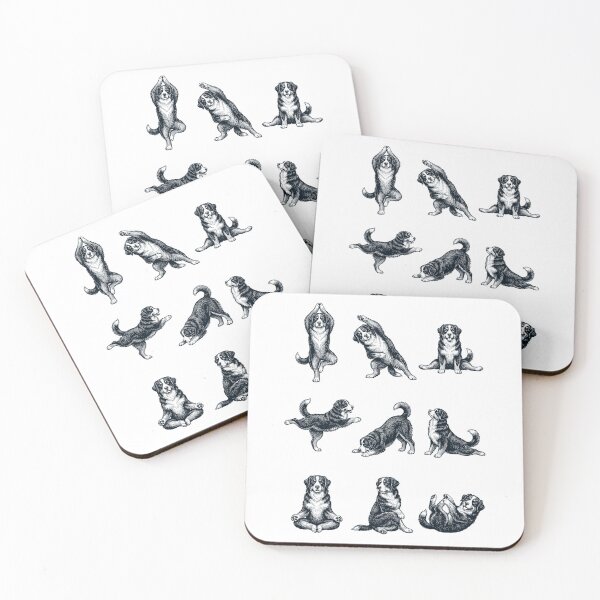 Item preview, Vintage Bernese Mountain Dog Yoga Poses Funny Meditation Dog Mom Lover designed and sold by DoodleTortle.