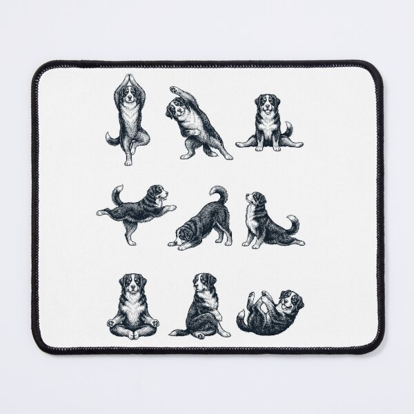 Item preview, Vintage Bernese Mountain Dog Yoga Poses Funny Meditation Dog Mom Lover designed and sold by DoodleTortle.