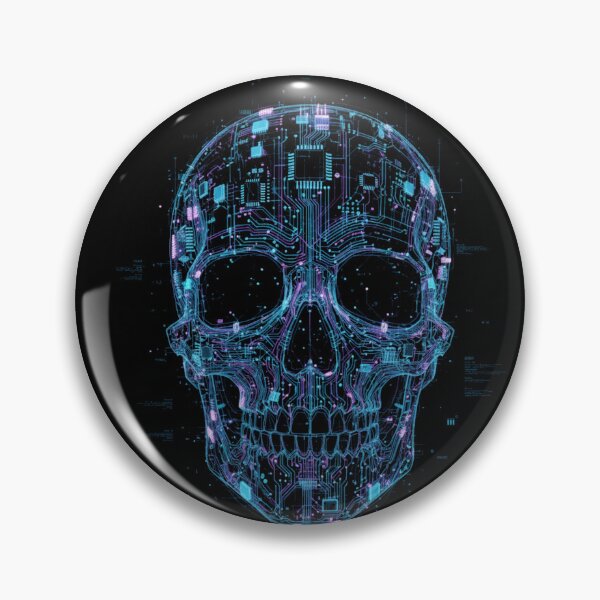 Item preview, Cybernetic Circuit Board Skull Tech Art designed and sold by FiveBlessings.