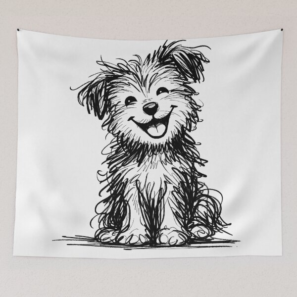 Artikelvorschau, Lustiger Hund. Süße Hundezeichnung im Cartoon-Stil entworfen und verkauft von Steffani Lehmann.