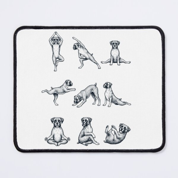 Item preview, Vintage Boxer Dog Yoga Poses Funny Meditation Dog Mom Lover designed and sold by DoodleTortle.