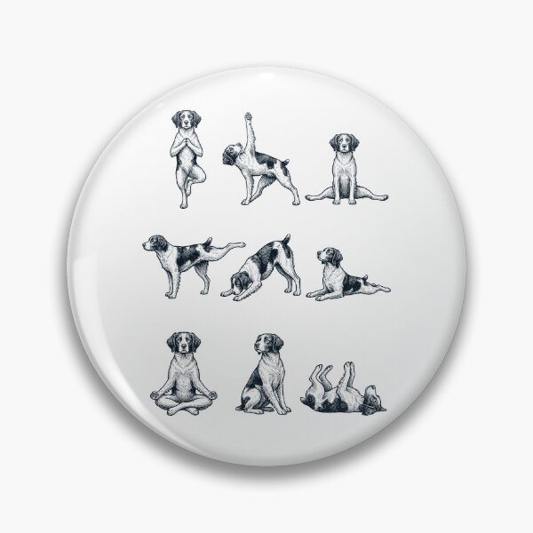 Artikelvorschau, Vintage-Yoga-Posen aus der Bretagne, lustige Meditation, Hundemama-Liebhaberin entworfen und verkauft von DoodleTortle.