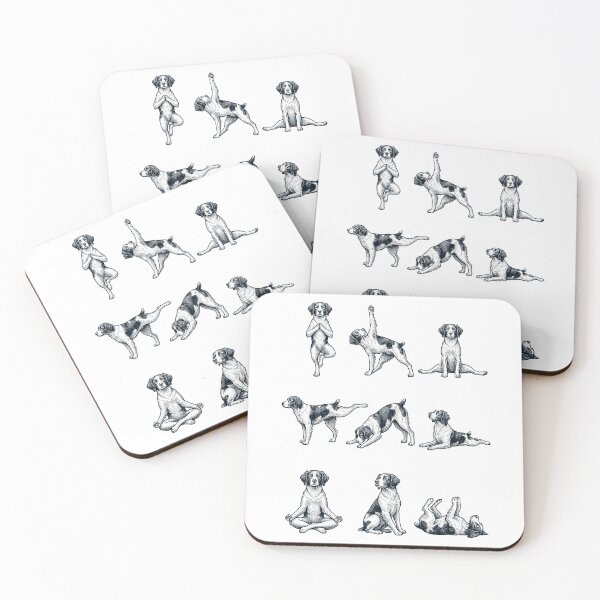 Item preview, Vintage Brittany Yoga Poses Funny Meditation Dog Mom Lover designed and sold by DoodleTortle.