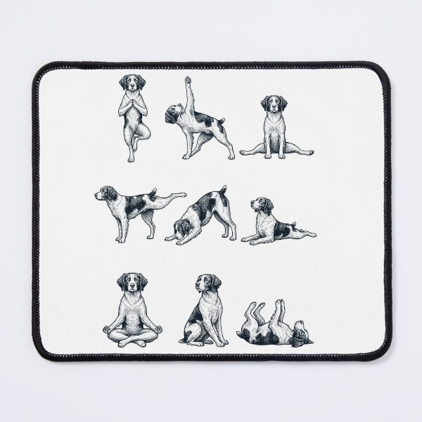 Item preview, Vintage Brittany Yoga Poses Funny Meditation Dog Mom Lover designed and sold by DoodleTortle.