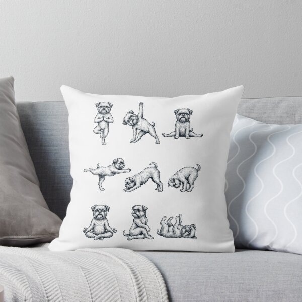 Item preview, Vintage Brussels Griffon Yoga Poses Funny Meditation Dog Mom Lover designed and sold by DoodleTortle.