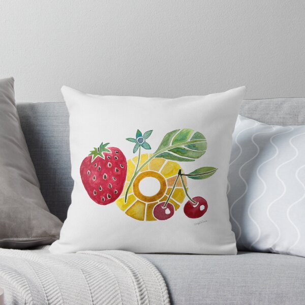 Item preview, Watercolor Strawberry, Cherries & Pineapple – Botanical Fruit Illustration, Fresh Summer Aesthetic designed and sold by covetedcove.