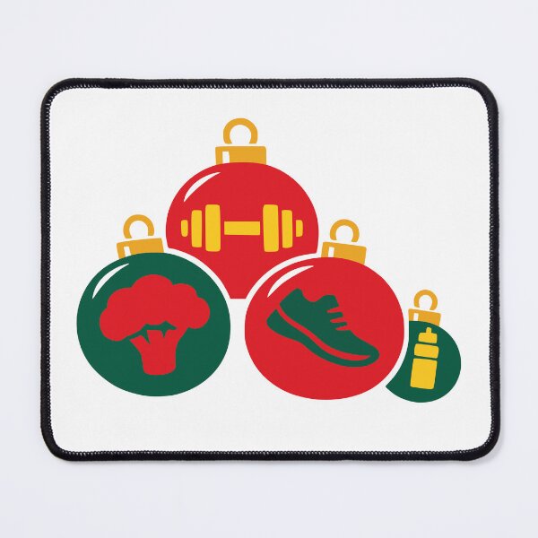Item preview, Fitness Christmas Ornaments Vector Motivational Quote designed and sold by FunFitLife Studio.