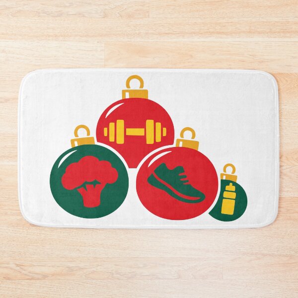 Item preview, Fitness Christmas Ornaments Vector Motivational Quote designed and sold by FunFitLife Studio.