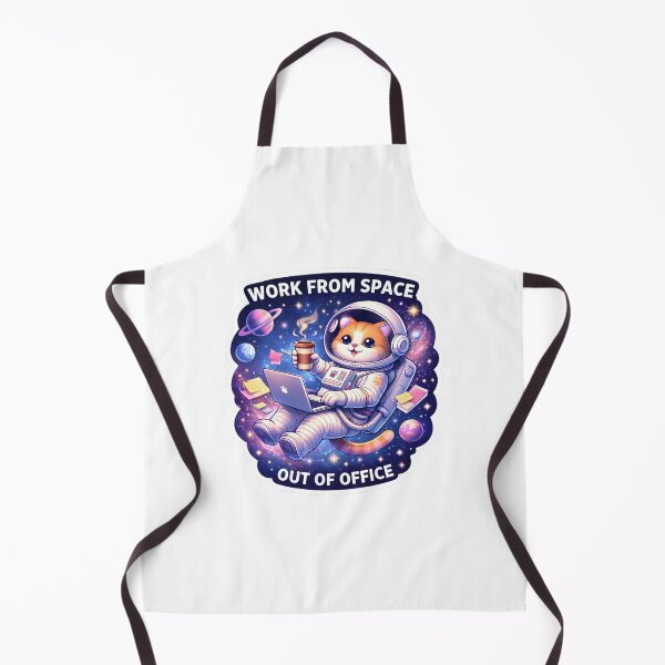 Item preview, Funny Astronaut Cat Work From Space Out of Office Sticker designed and sold by Dasts Cart.