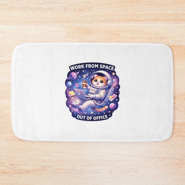 Item preview, Funny Astronaut Cat Work From Space Out of Office Sticker designed and sold by Dasts Cart.
