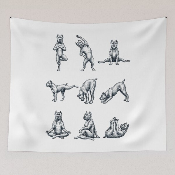 Artikelvorschau, Vintage Cane Corso Yoga-Posen Lustige Meditation Hundemama-Liebhaber entworfen und verkauft von DoodleTortle.