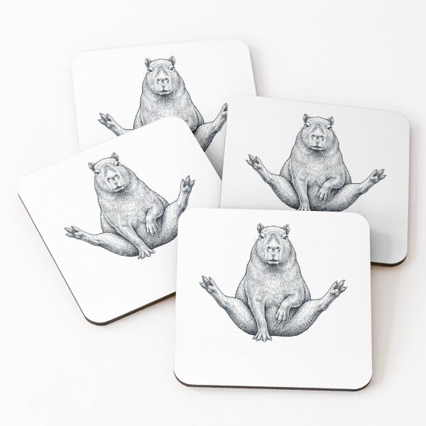 Item preview, Funny Capybara Yoga Pose Animal Lover Meme designed and sold by DoodleTortle.