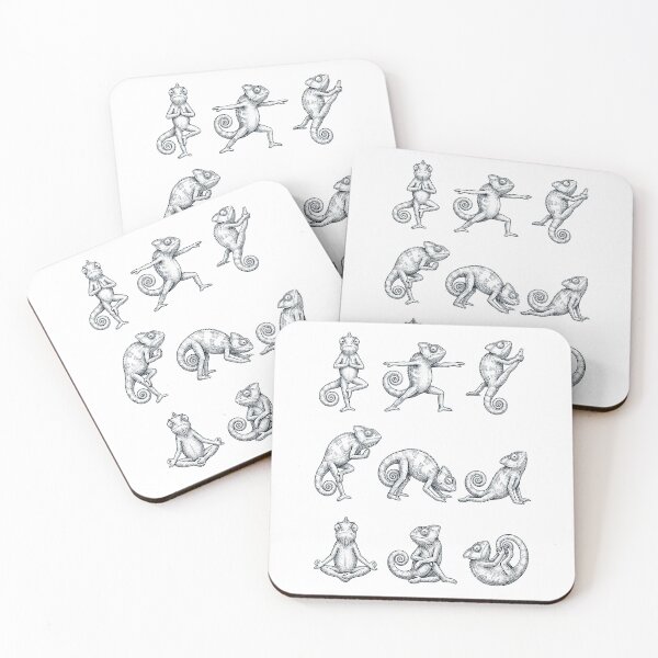 Item preview, Vintage Chameleon Yoga Poses Funny Meditation Animal Lover designed and sold by DoodleTortle.