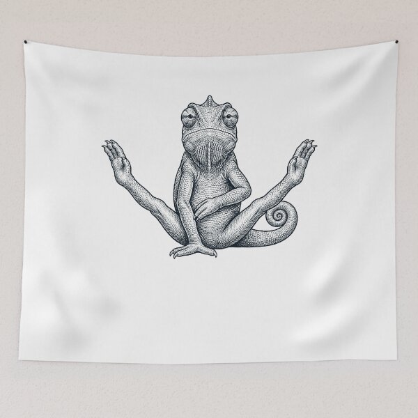 Item preview, Funny Chameleon Yoga Pose Animal Lover Meme designed and sold by DoodleTortle.