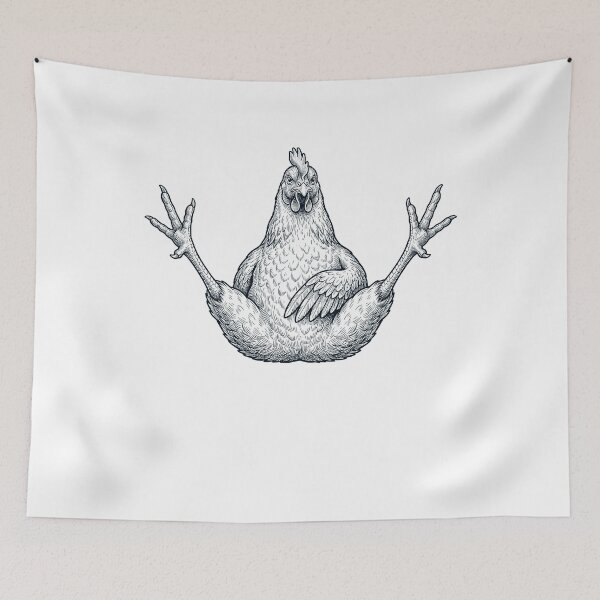 Item preview, Funny Chicken Yoga Pose Animal Lover Meme designed and sold by DoodleTortle.